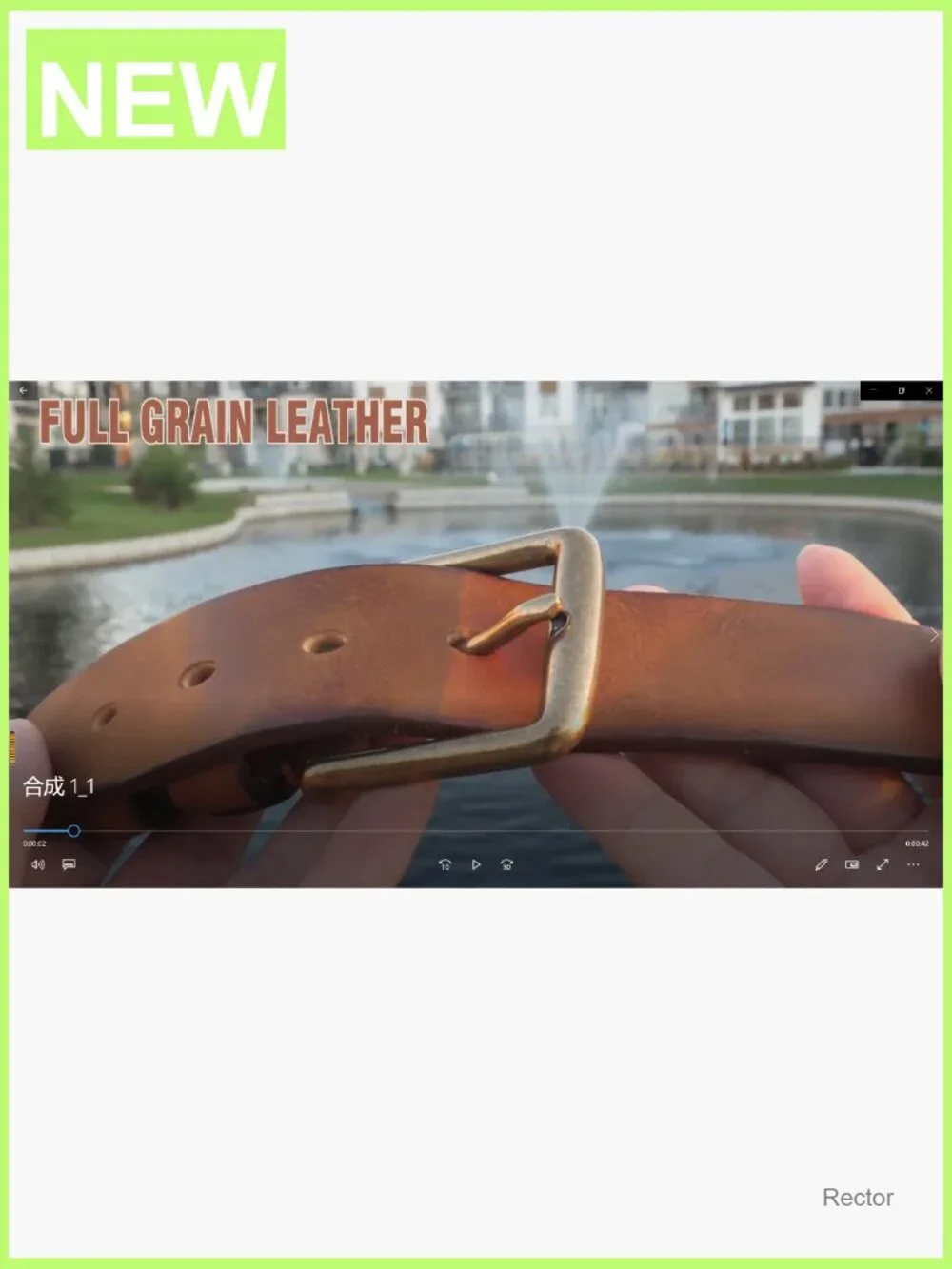 Full Grain Leather Men's Heavy Duty Work Belt with Gift Box